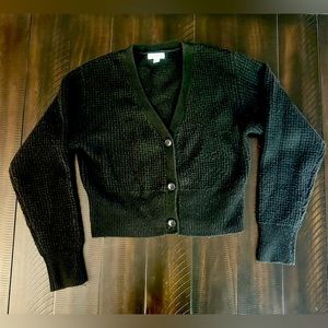 Topshop cropped cardigan sweater. Black. Size small 4/6